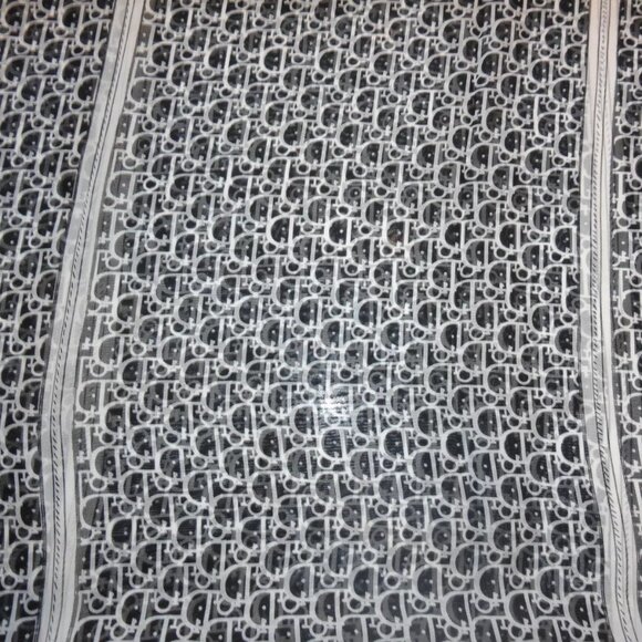 NEW AUTHENTIC 2022 100% SILK CHRISTIAN DIOR PARIS SCARF SCARVE BLACK 60"X20" - Picture 11 of 14